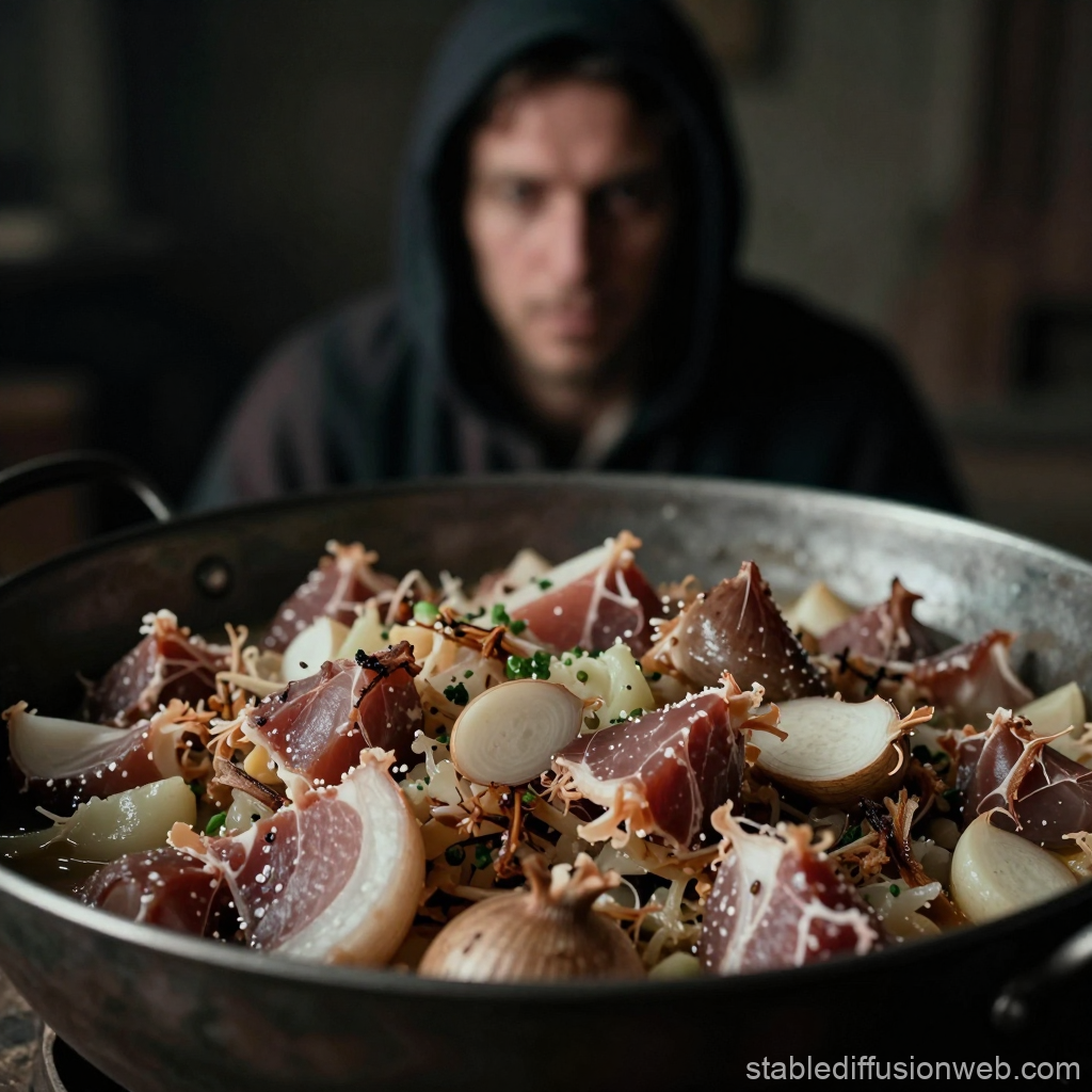 Medieval Style Soup with Lard and Onions
