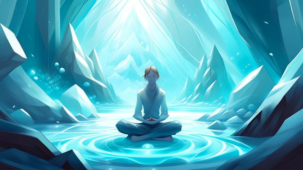 Meditation in a Mystical Ice Cave