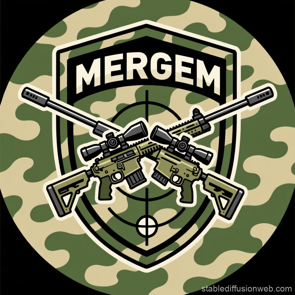 Mergem Sniper Team Military Logo