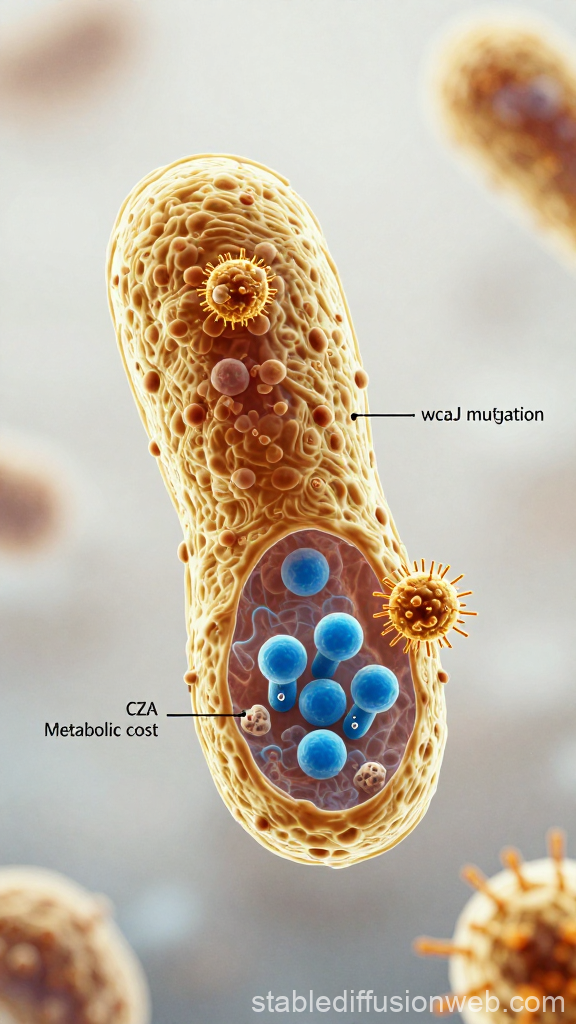 Microscopic Infographic of Klebsiella pneumoniae Bacteria