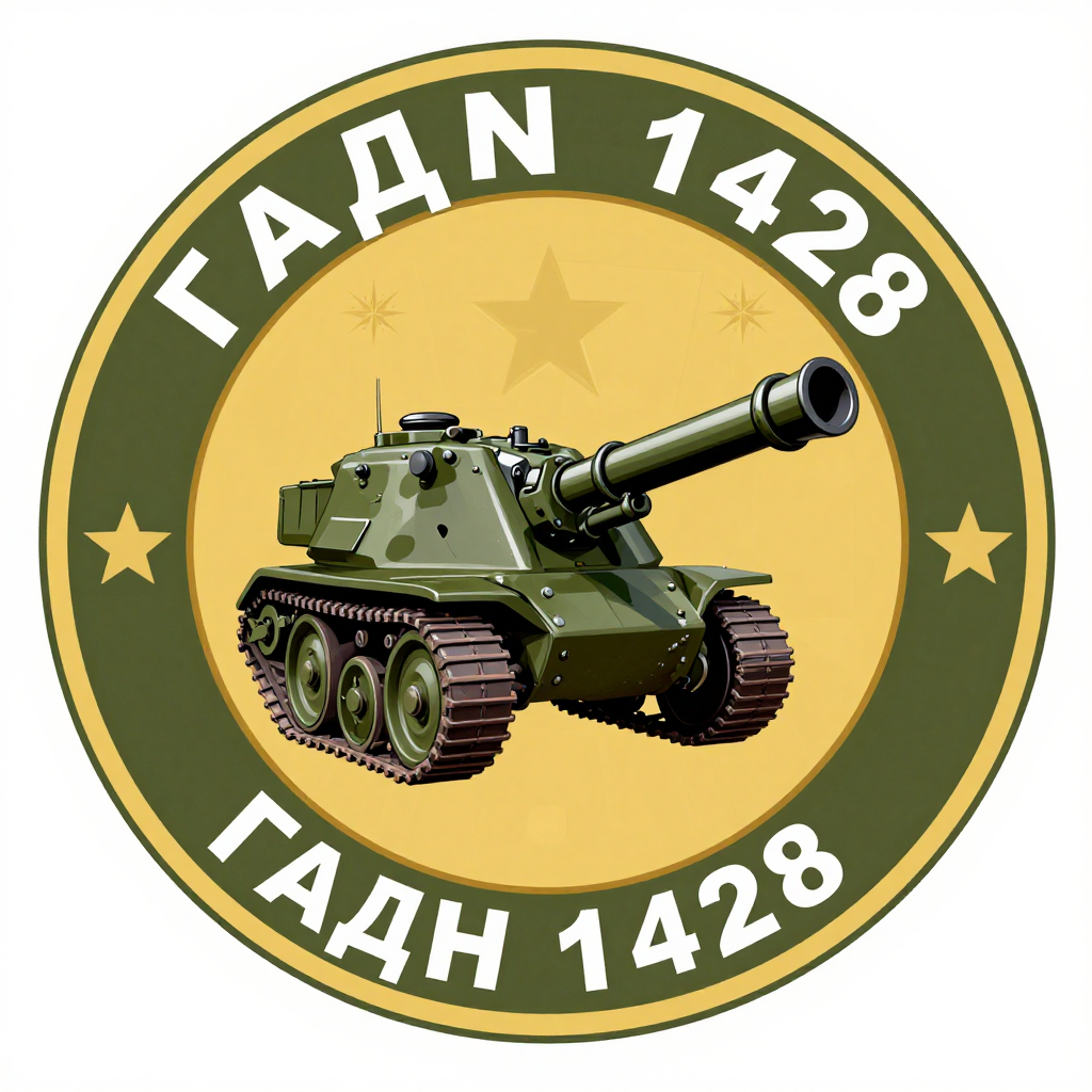 Military Emblem Featuring a Howitzer Tank
