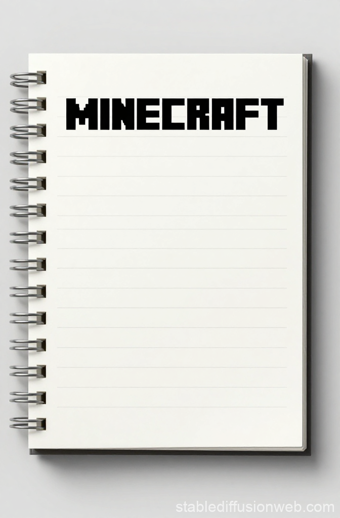 Minecraft Themed Spiral Notebook Cover