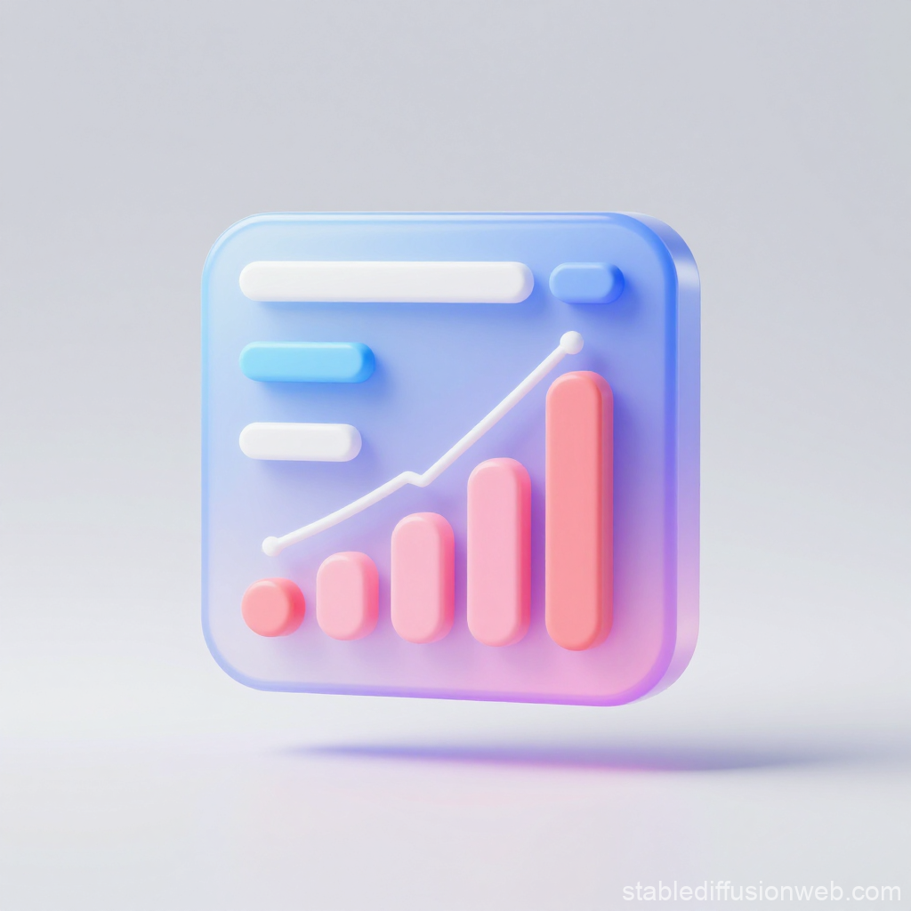 Minimal Floating Analytics Dashboard Icon
