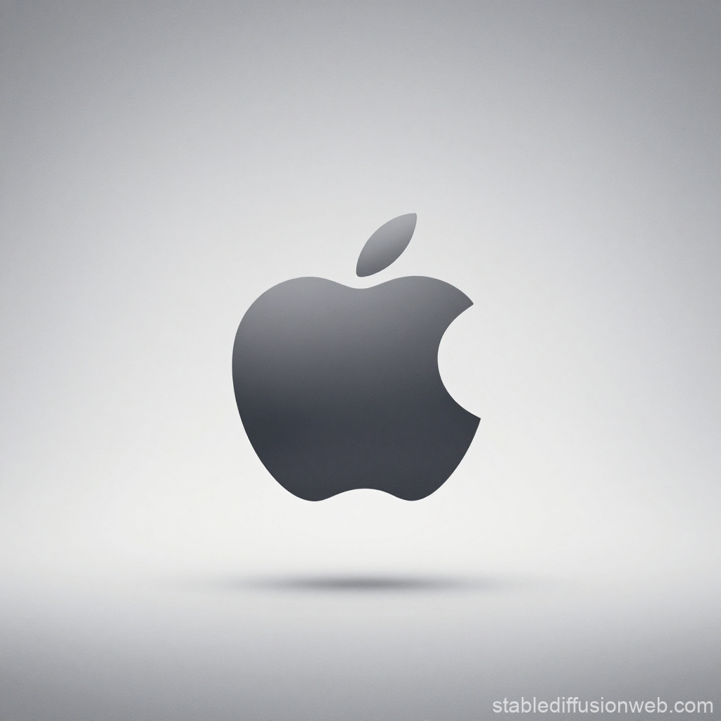 Minimalist Apple Logo on Gradient Background
