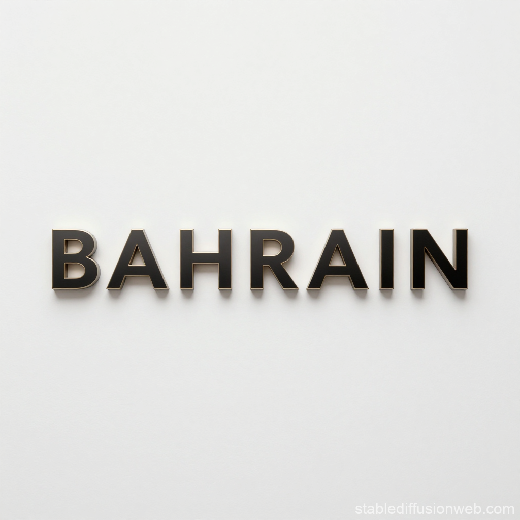 Minimalist Bahrain Typography Poster