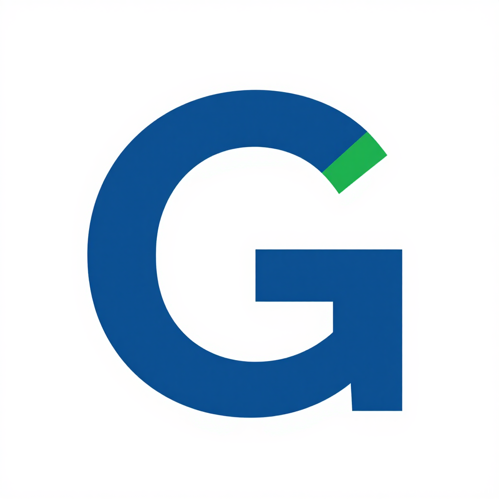 Minimalist Blue and Green Letter G Logo