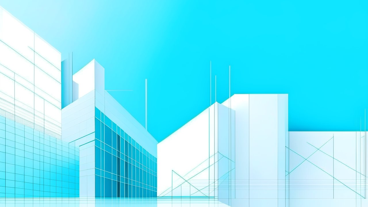 Minimalist Blue Architectural Background for Presentations