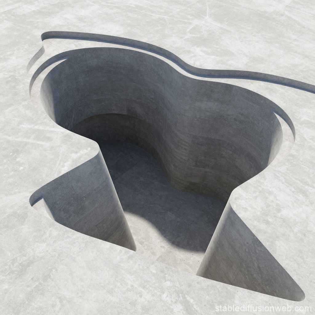 Minimalist Concrete Architectural Void