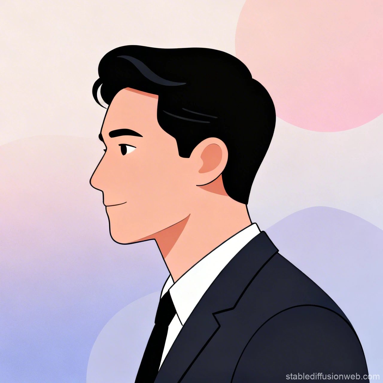 Minimalist Corporate Aviator Profile Illustration