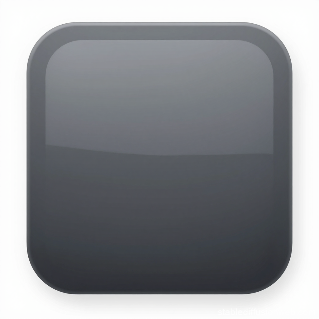 Minimalist Dark Grey Rounded Square UI Element