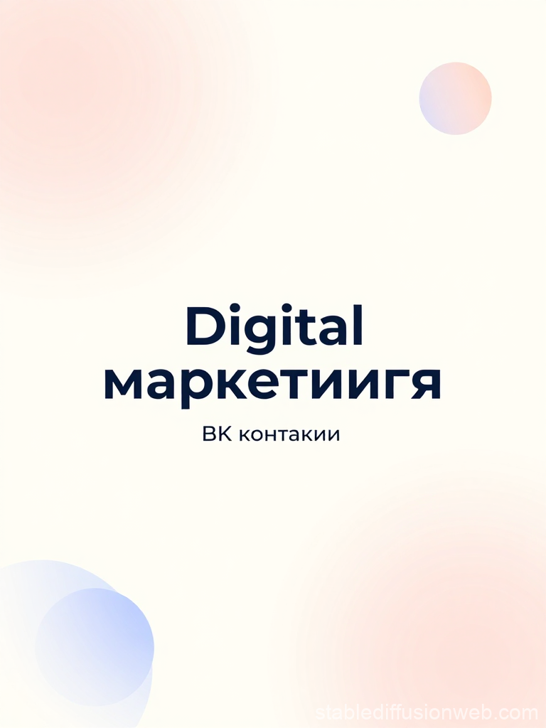 Minimalist Digital Marketing VK Cover Design