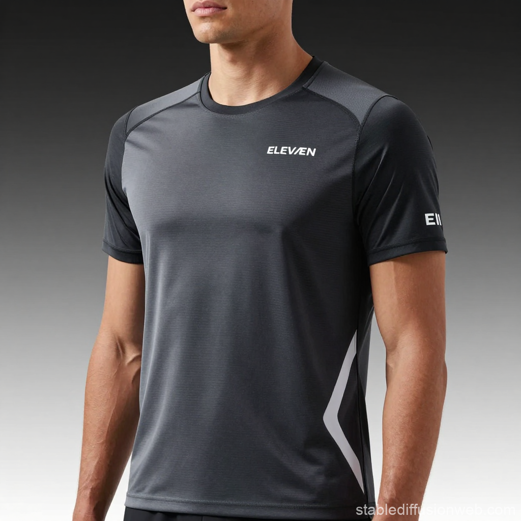 Minimalist Elevaen Running T-Shirt in Dark Gray
