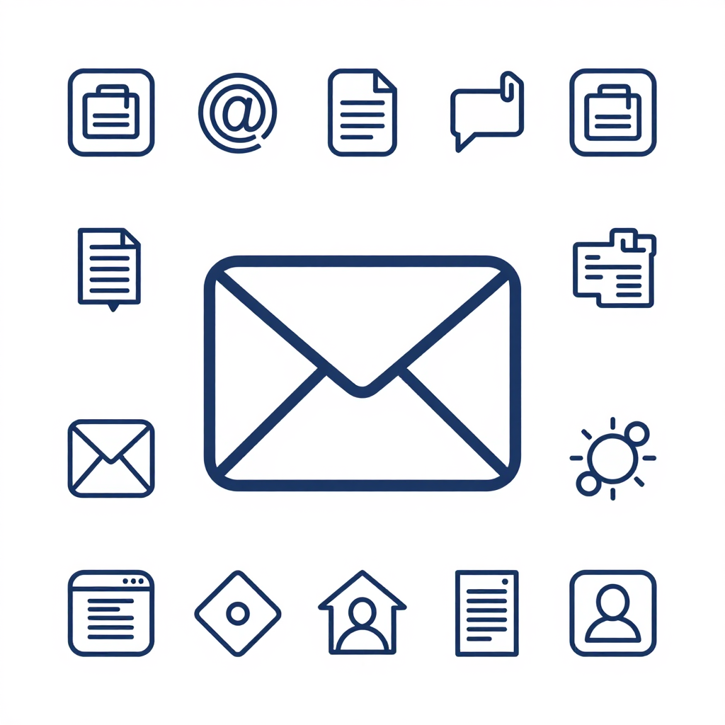 Minimalist Email Marketing Icon Set