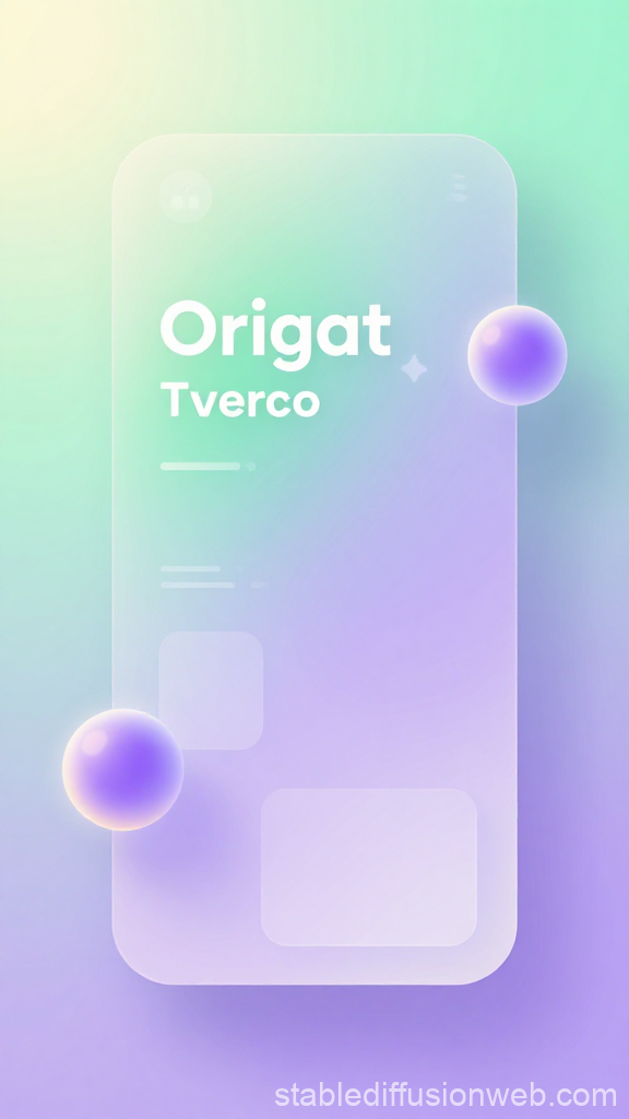 Minimalist Fintech Dashboard UI with Soft Gradient and Floating Elements