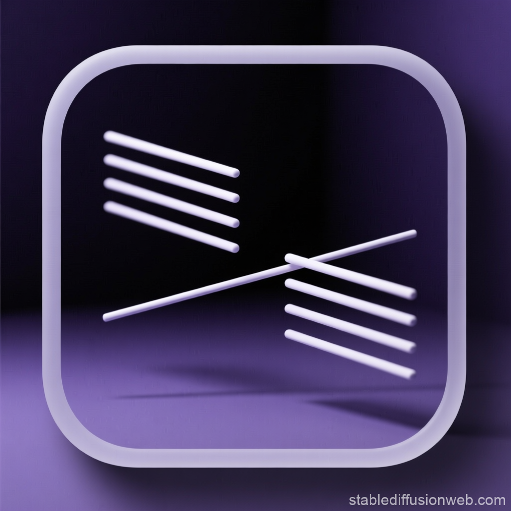 Minimalist Floating Lines in Purple Frame