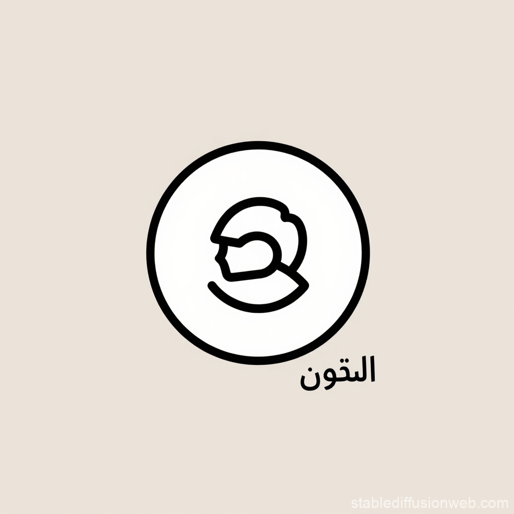 Minimalist Icon of a Person Wearing a Helmet