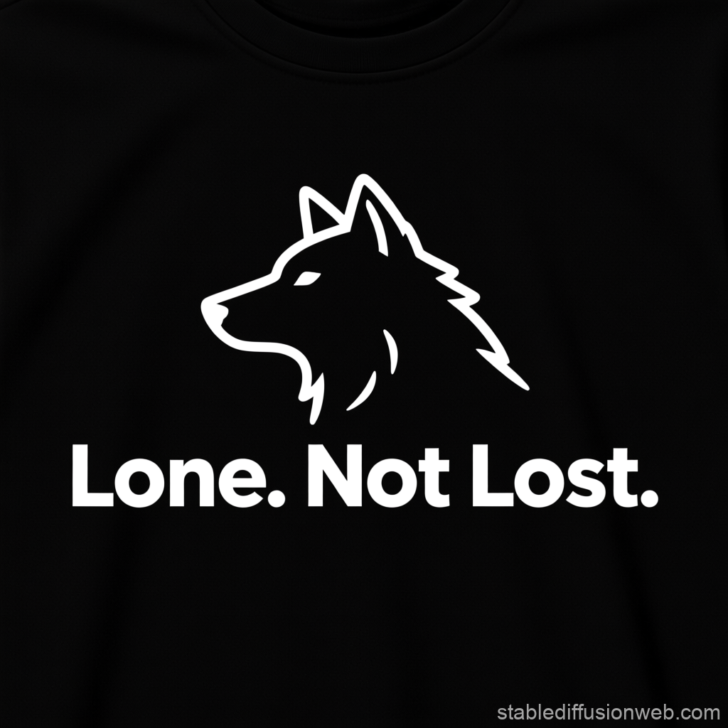 Minimalist Lone Wolf Logo with Bold Text