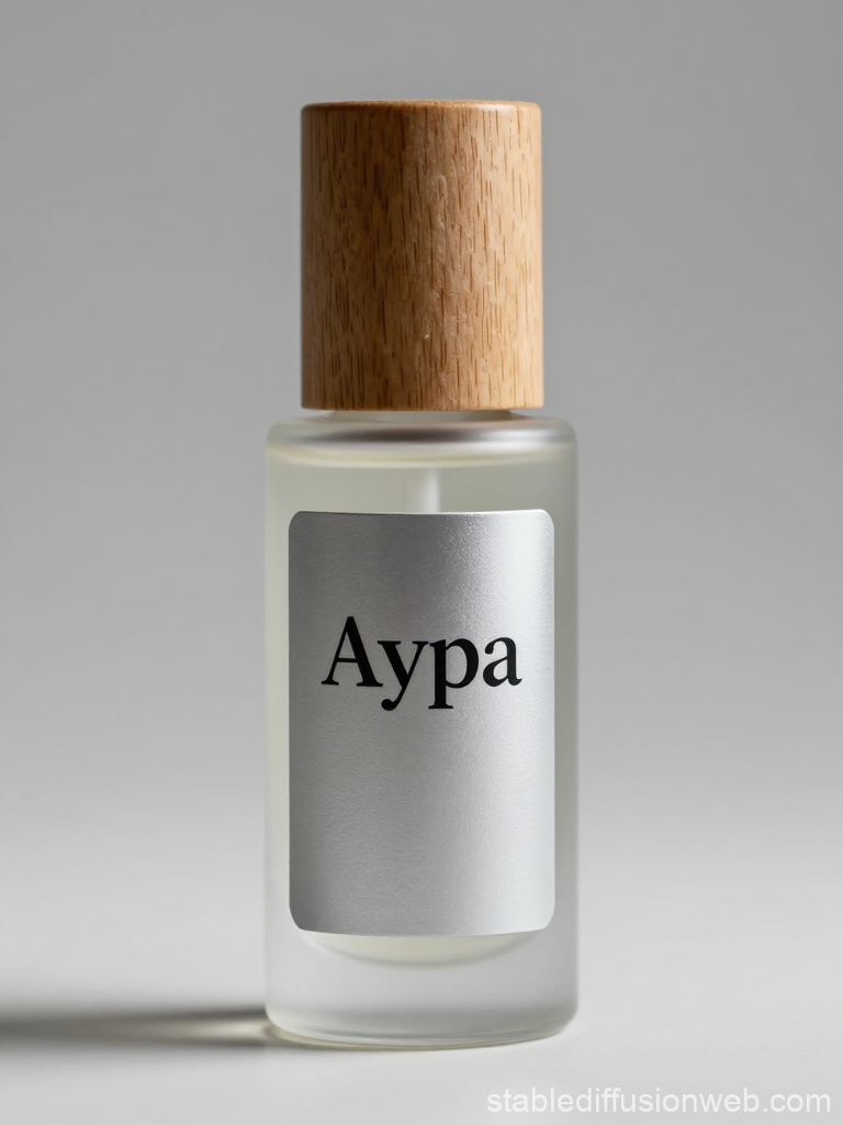 Minimalist Matte Glass Serum Bottle with Wooden Cap
