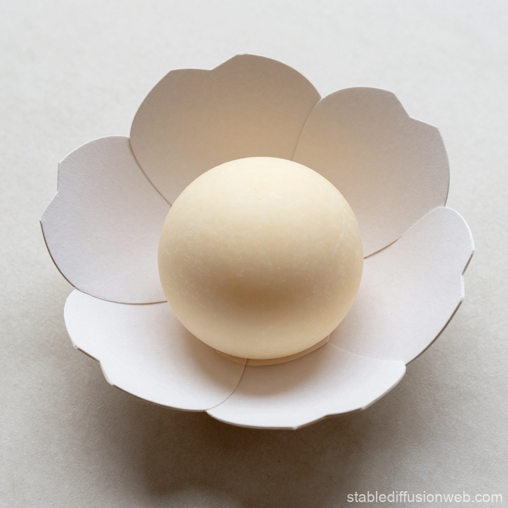 Minimalist Petal-Shaped Soap Box with Round Soap