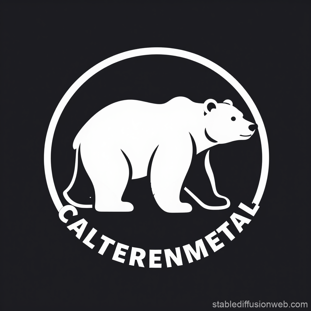 Minimalist Polar Bear Logo for Calterenmetal