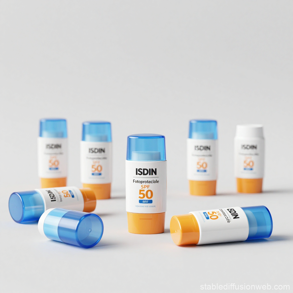 Minimalist Sunscreen Sticks with SPF 50 in Studio Setting