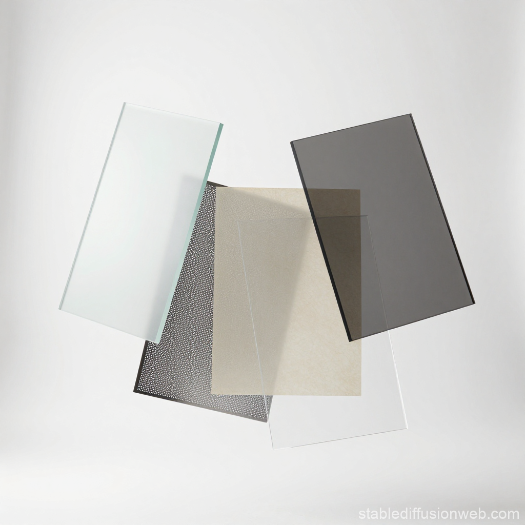 Minimalist Transparent Panels Composition