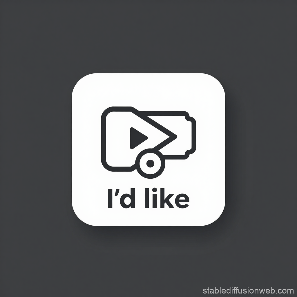 Minimalist Video Compression Logo with 'I'd like' Text