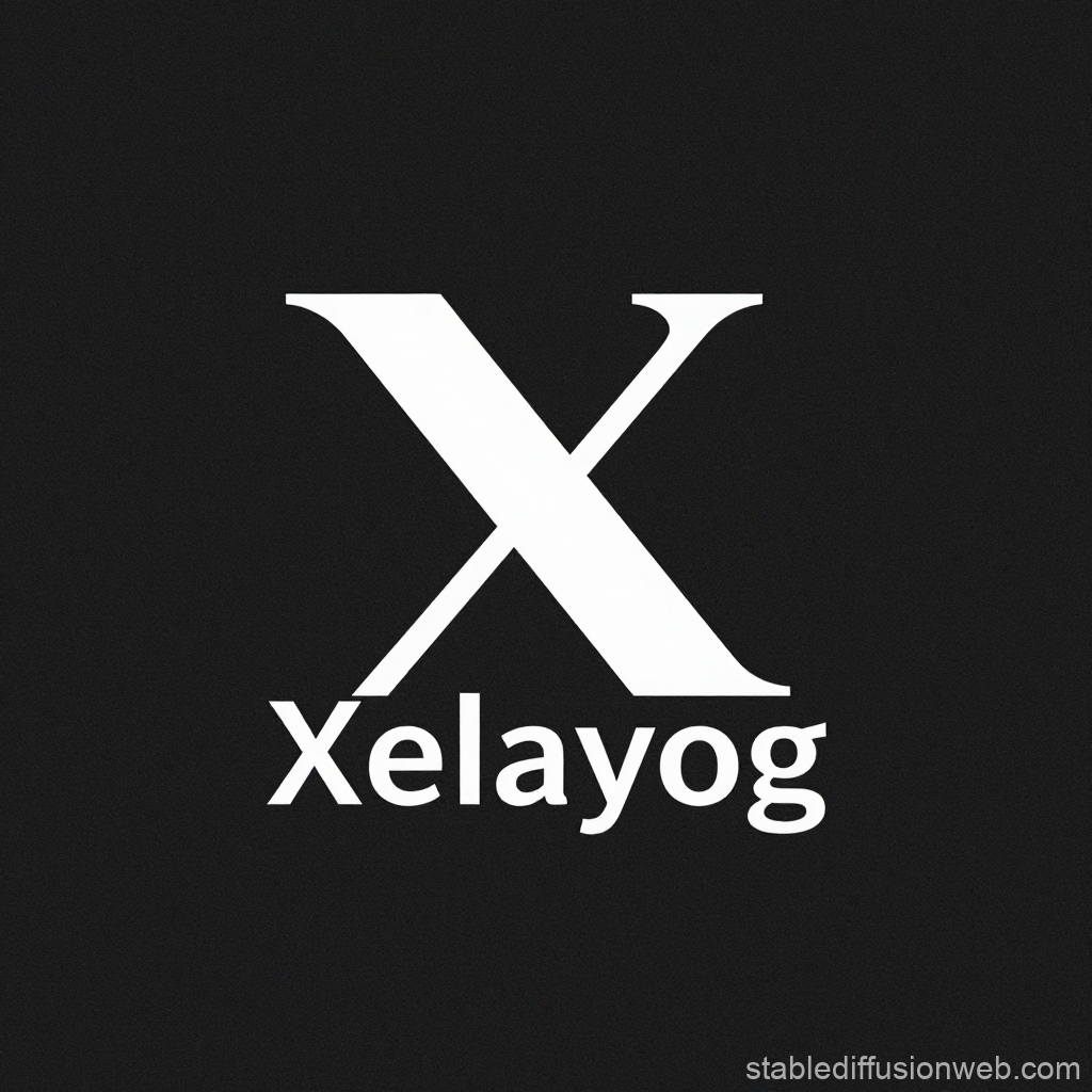 Minimalist Xelayog Logo Mark on Black Background
