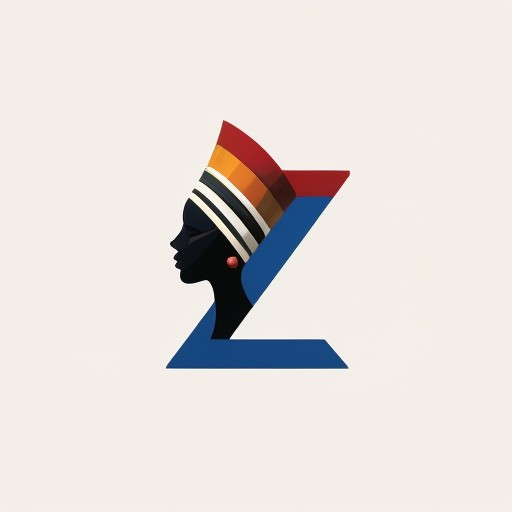 Minimalistic Abstract Profile with Geometric Headdress