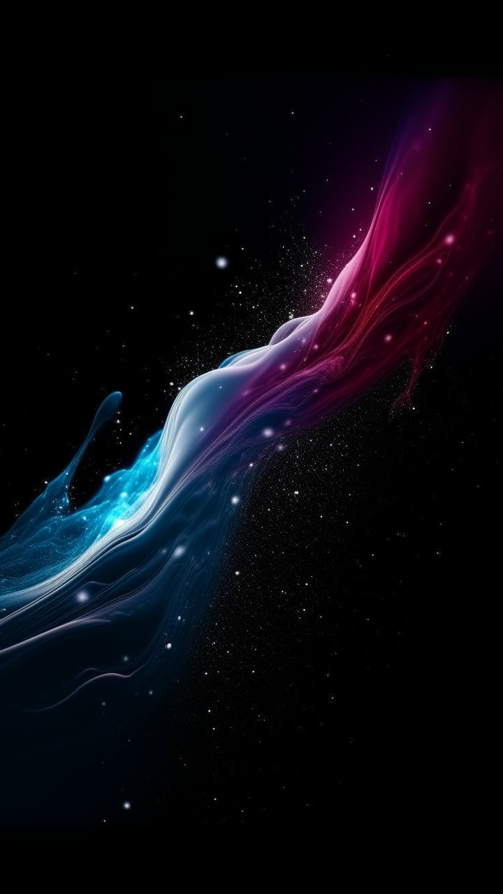 Minimalistic Liquid Galaxy Flow in Blue and Magenta