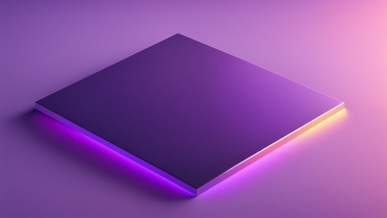 Minimalistic Modern Purple Platform with Neon Glow