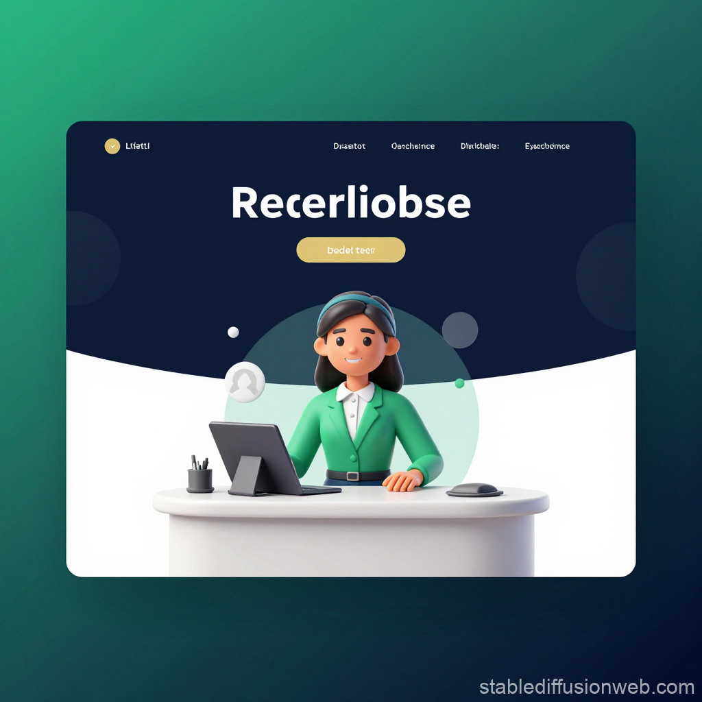 Modern Glassmorphism Receptionist UI Design