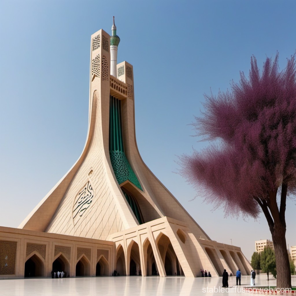 Modern Islamic Architecture with Unique Minaret Design