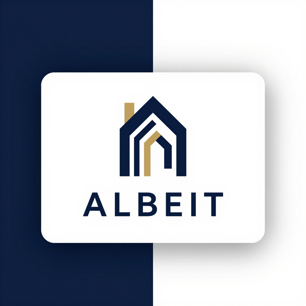 Modern Luxury Real Estate Logo Design for Albeit
