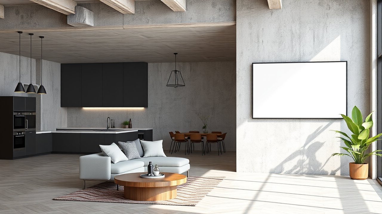 Modern Luxury Studio Interior with Minimalist Design