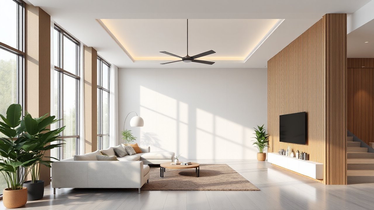 Modern Minimalist Living Room with Natural Light