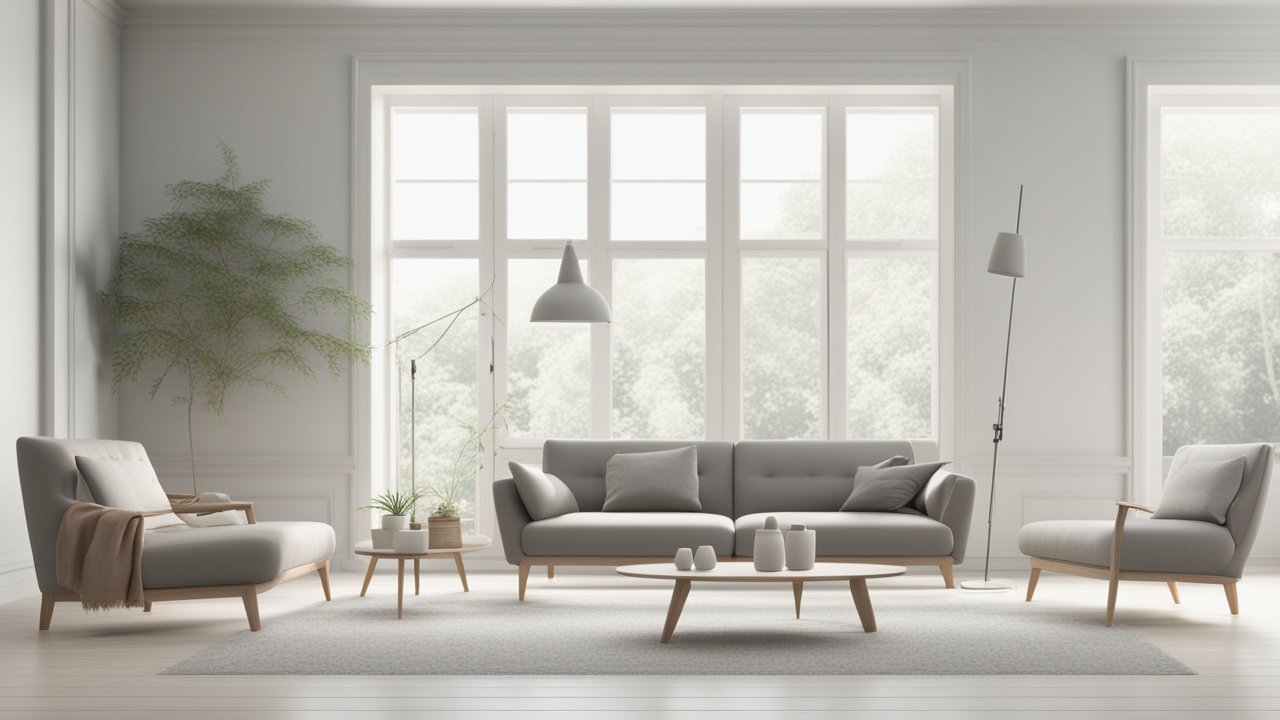 Modern Minimalist Living Room with Natural Light