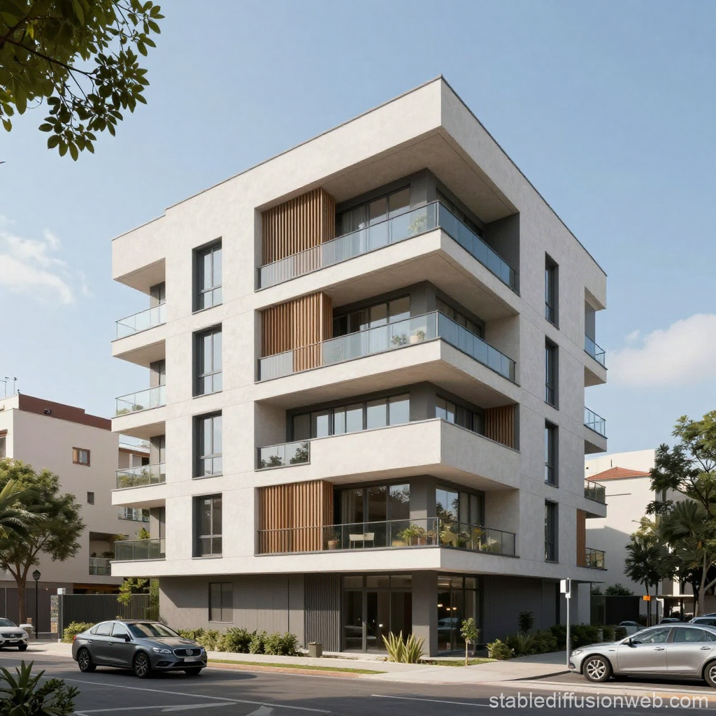 Modern Minimalist Urban Apartment Building