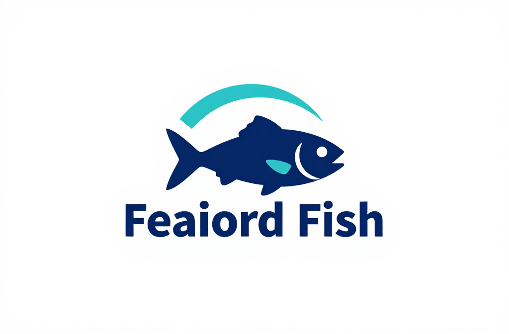 Modern Seafood Logo Featuring Stylized Fish