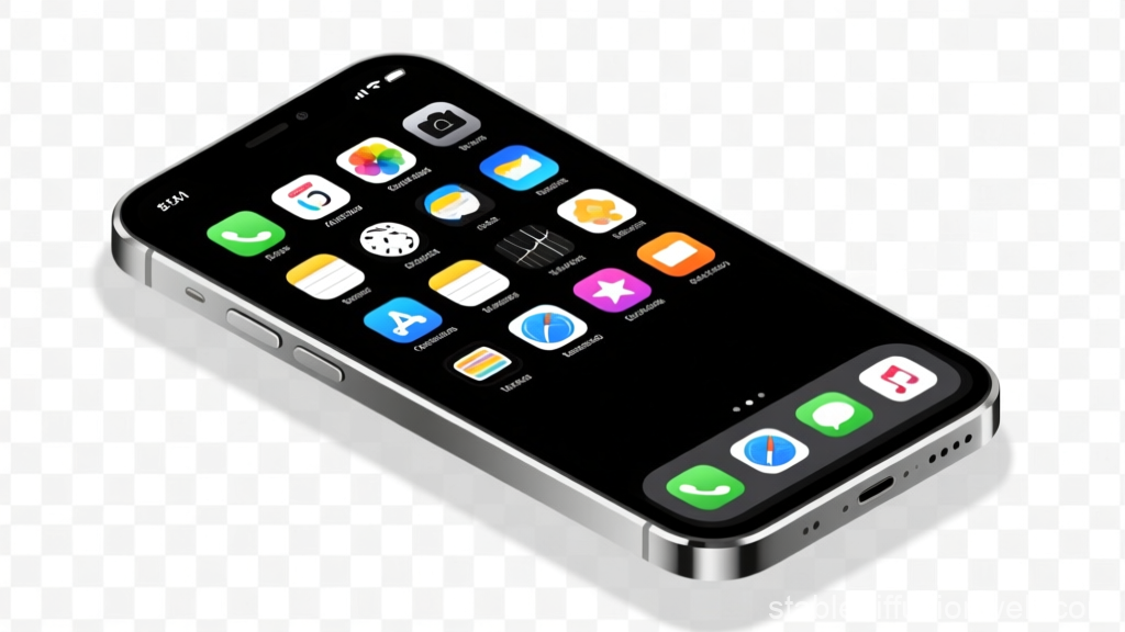 Modern Smartphone Flat Vector Illustration