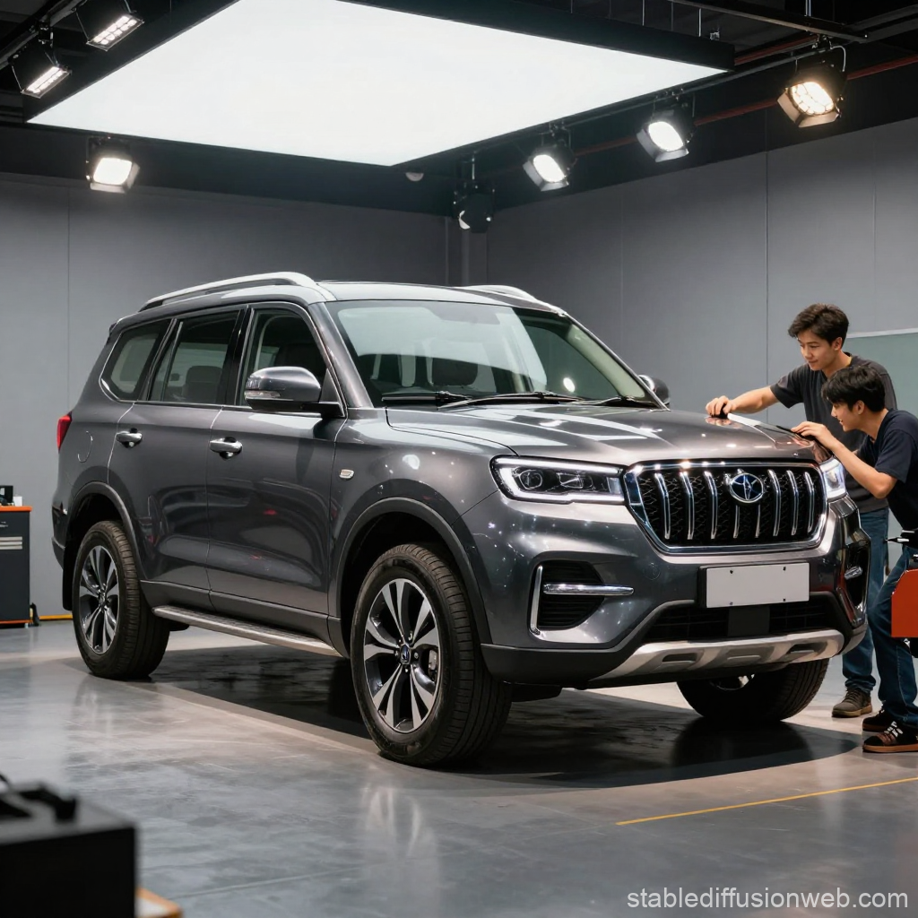Modern SUV in Professional Studio Setting