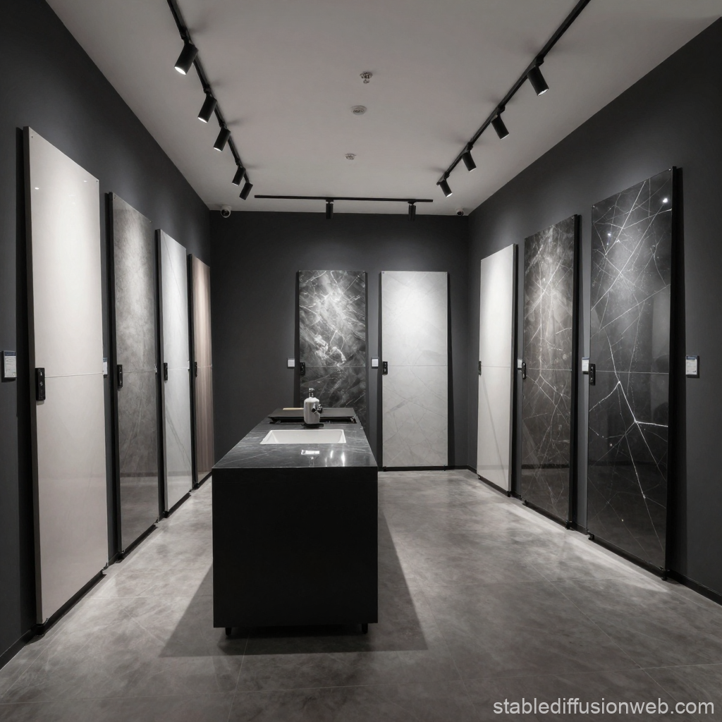 Modern Tile and Stone Sample Display Room