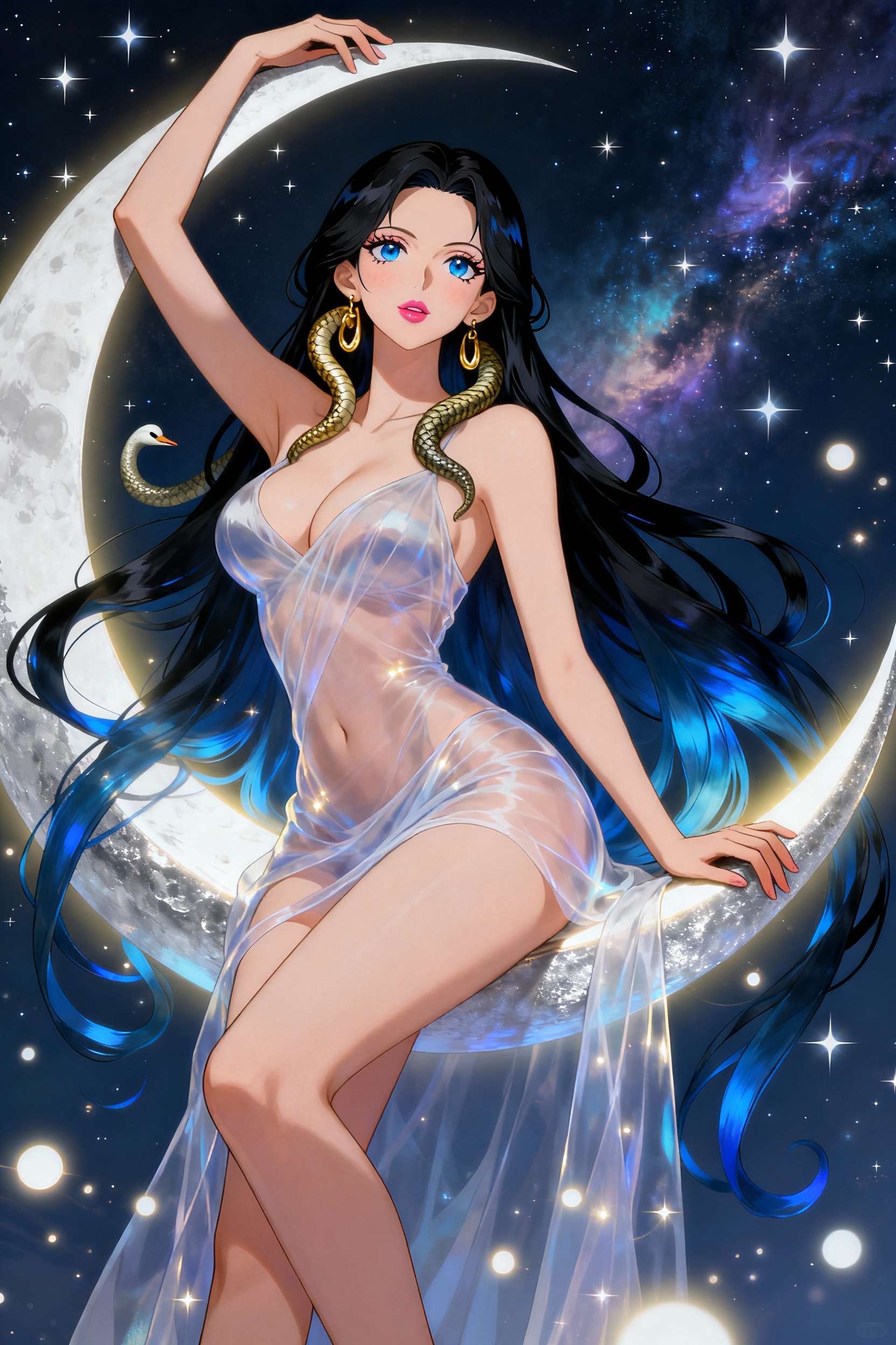 Moon Goddess in Ethereal Glow