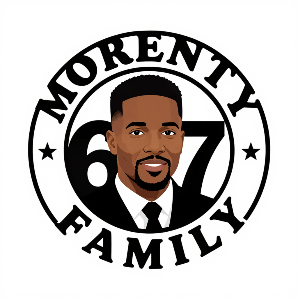 Morenty Family Logo with Portrait and Number 67
