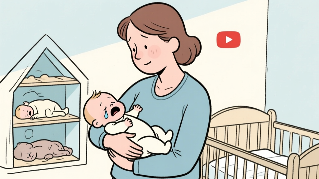 Mother Comforting Crying Baby in Nursery