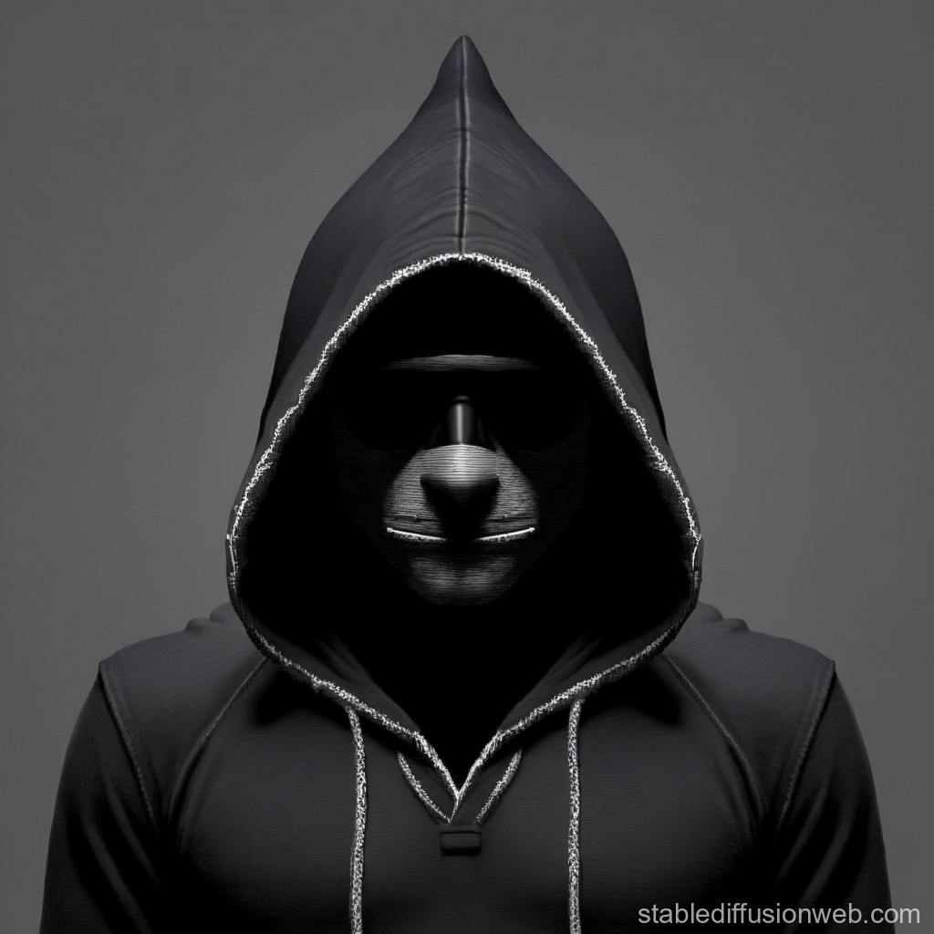 Mysterious Hooded Figure in Dark Hoodie