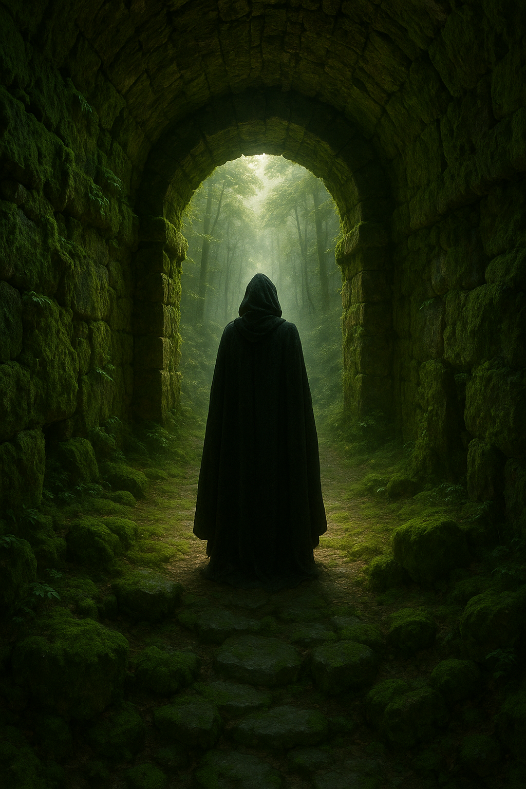 Mystical Guardian in the Mossy Passage