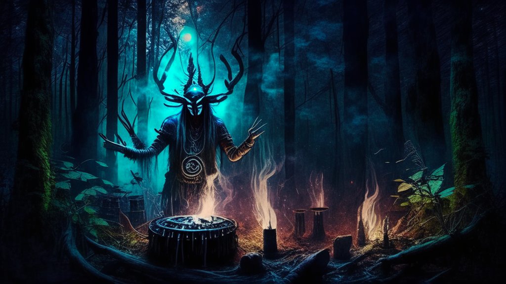 Mystical Ritual in Enchanted Forest