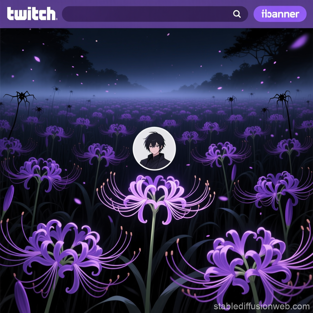 Mystical Spider Lily Field Twitch Banner