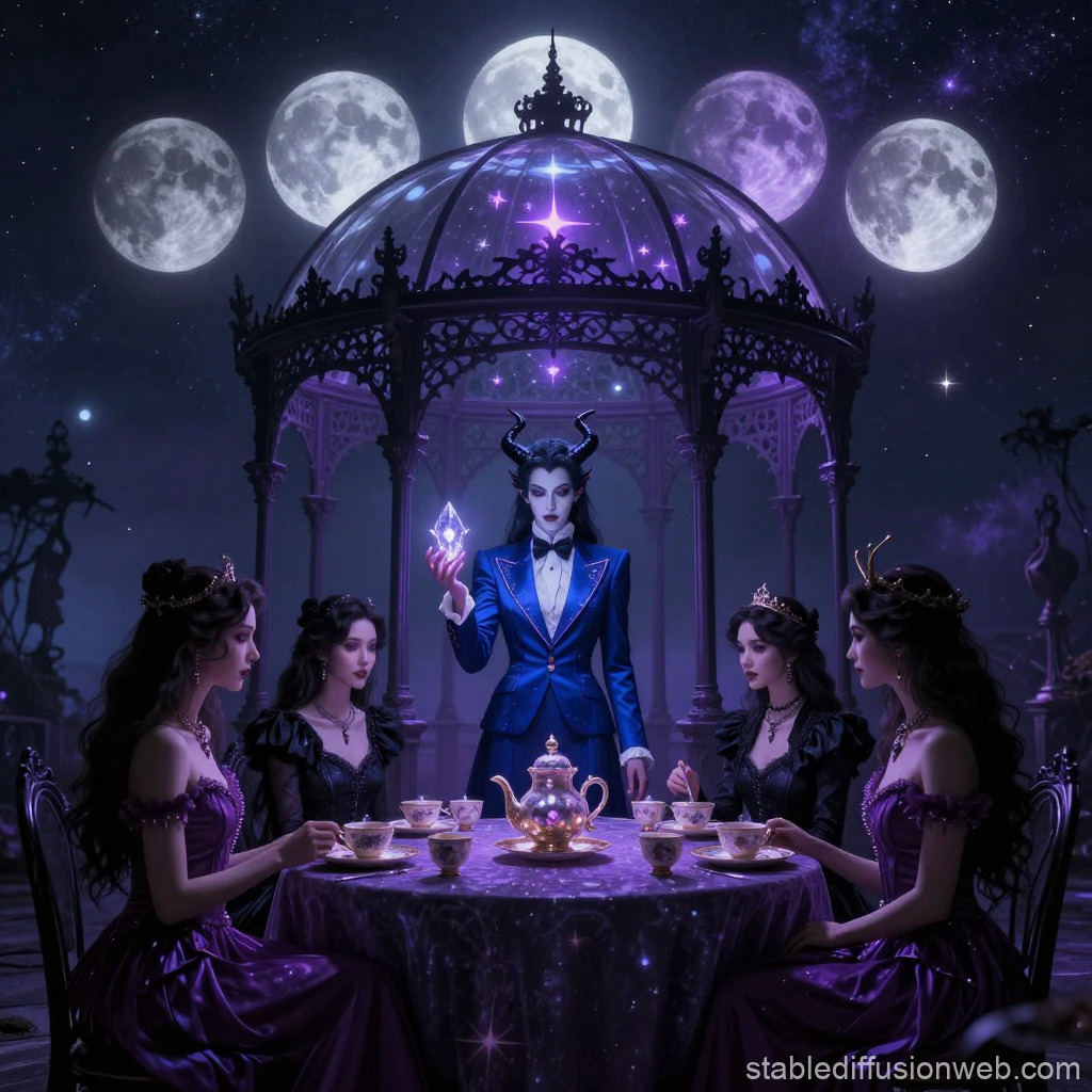 Mystical Tea Party Under Enchanted Moons